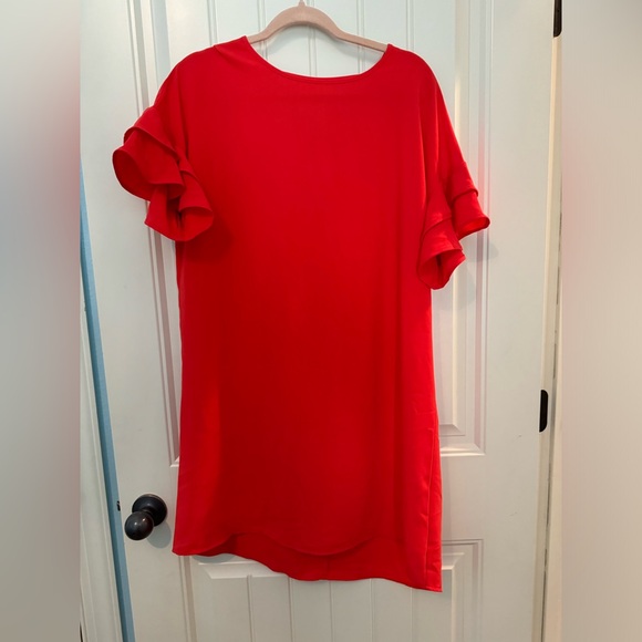 Red Maurice’s dress with flounced sleeves size Medium. - Picture 2 of 7